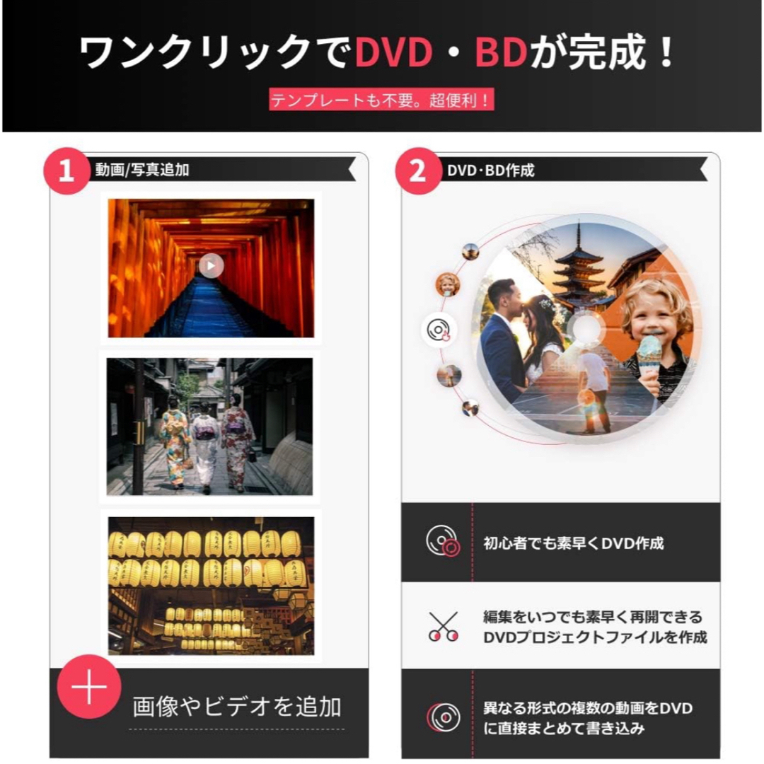 Wondershare DVD Memory  DVD BD作成 動画編集ソフト スマホ/家電/カメラのPC/タブレット(PC周辺機器)の商品写真