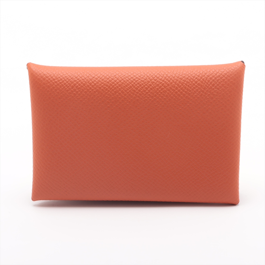 HERMES - エルメス カルヴィ ヴォーエプソン  オレンジ レディース カードケース