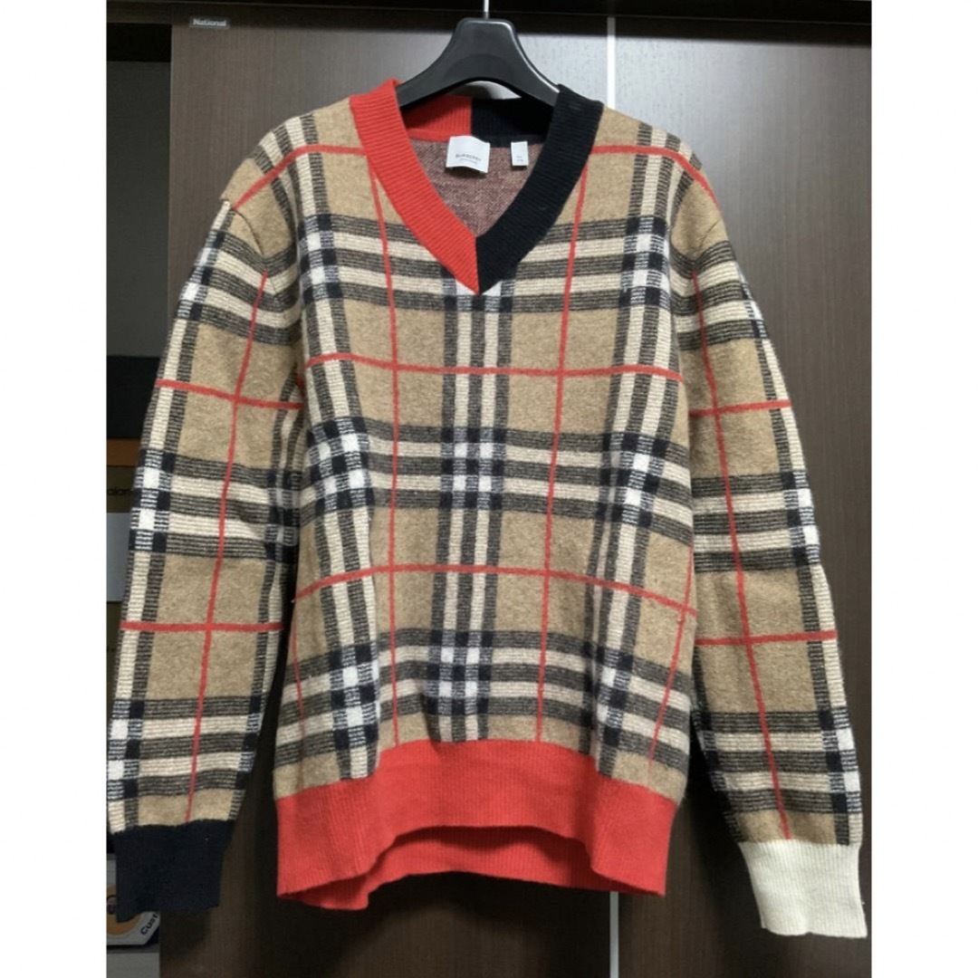 BURBERRY(バーバリー)のBURBERRY バーバリー  ウール Vネック ニットセーター メンズのトップス(ニット/セーター)の商品写真