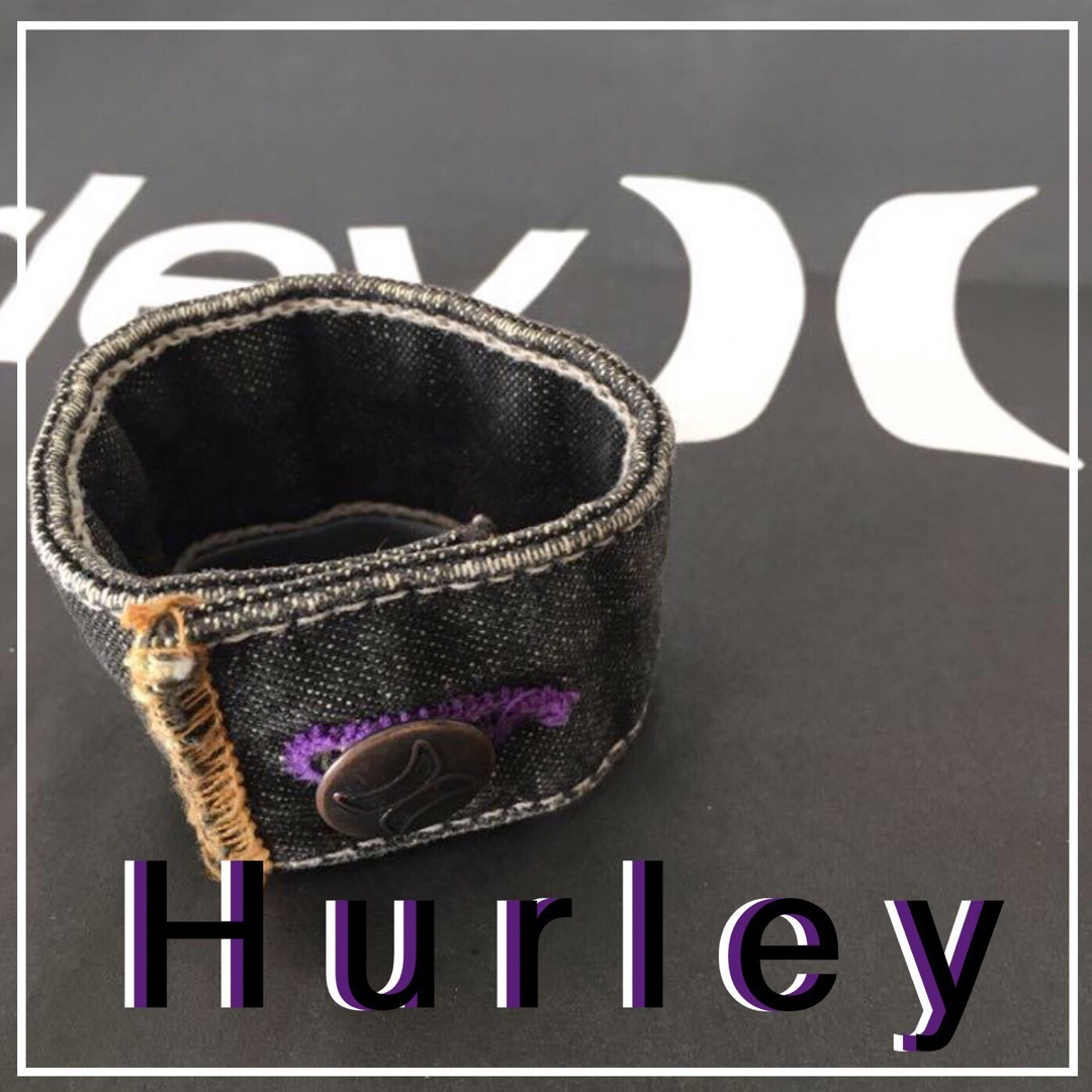 Hurley(ハーレー)のHURLEYハーレーUS限定 非売品デニムバングルブレスレット1点物 スポーツ/アウトドアのスポーツ/アウトドア その他(サーフィン)の商品写真