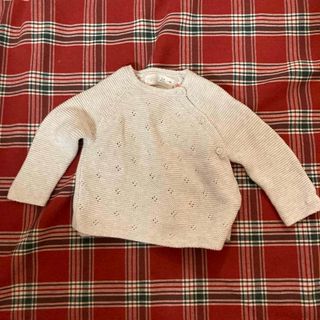 ザラキッズ(ZARA KIDS)のzaraベビー グレーカーディガン 68size(ニット/セーター)