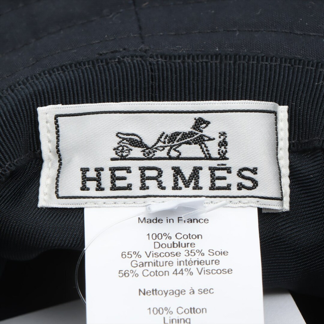 Hermes(エルメス)のエルメス  コットン×レーヨン 57 ネイビー メンズ ハット メンズの帽子(ハット)の商品写真