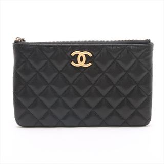 【CHANEL】シャネル クラシックミニポーチ マトラッセ キャビアスキン ピンク A82365 30番台/kr11369hm