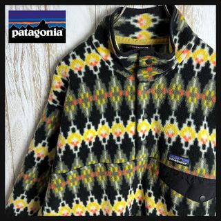 パタゴニア(patagonia)の【希少デザイン】パタゴニア ⭐︎ シンチラスナップ 総柄フリースジャケット即完売(スウェット)