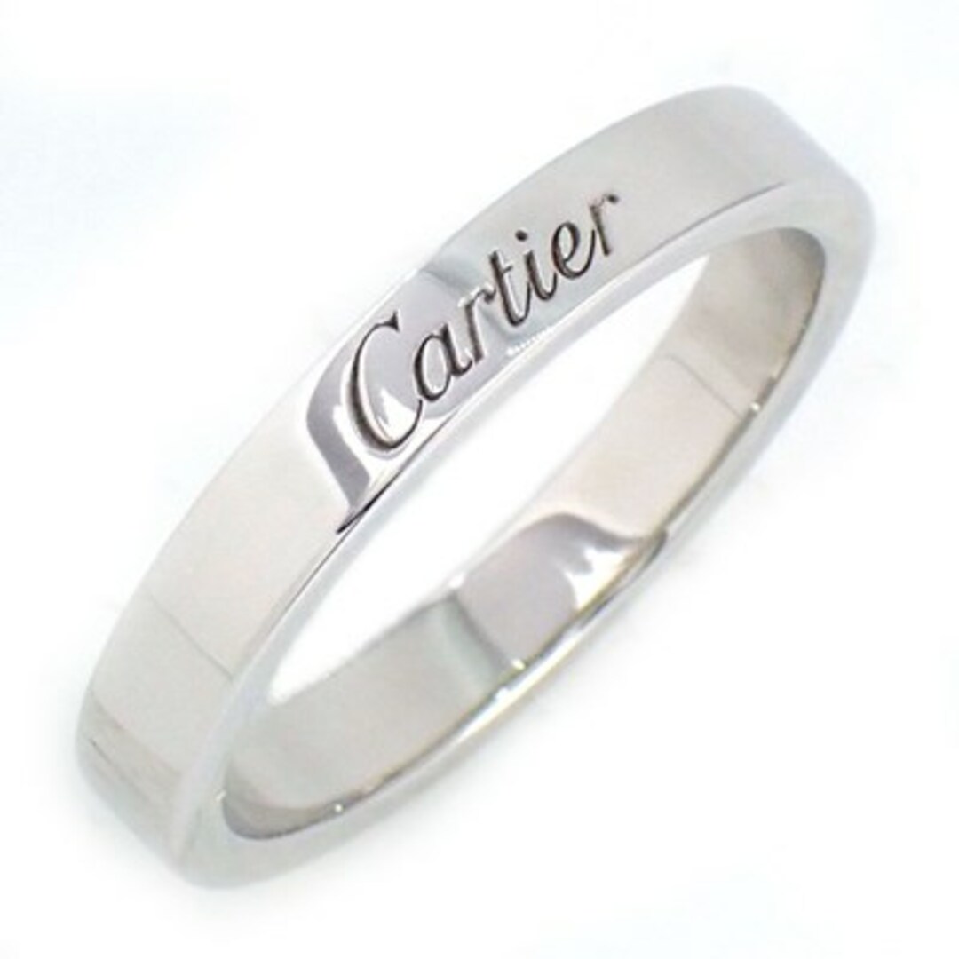 Cartier(カルティエ)のカルティエ Cartier リング C ドゥ カルティエ ウェディング バンド B4054000 エングレーブド ロゴ PT950 12.5号 / #53 【中古】 レディースのアクセサリー(リング(指輪))の商品写真