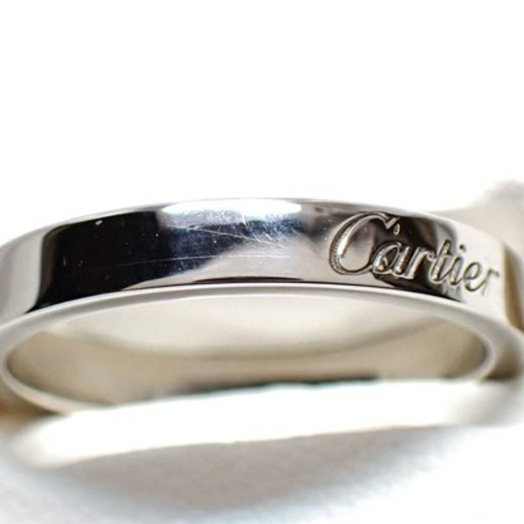 Cartier(カルティエ)のカルティエ Cartier リング C ドゥ カルティエ ウェディング バンド B4054000 エングレーブド ロゴ PT950 12.5号 / #53 【中古】 レディースのアクセサリー(リング(指輪))の商品写真