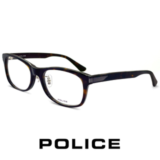 ポリス(POLICE)の【新品】 メンズ ポリス メガネ vpld86j-0710 POLICE 眼鏡 男性用 スクエア 型 ダークハバナ フレーム めがね ブランド ジャパンフィット(サングラス/メガネ)