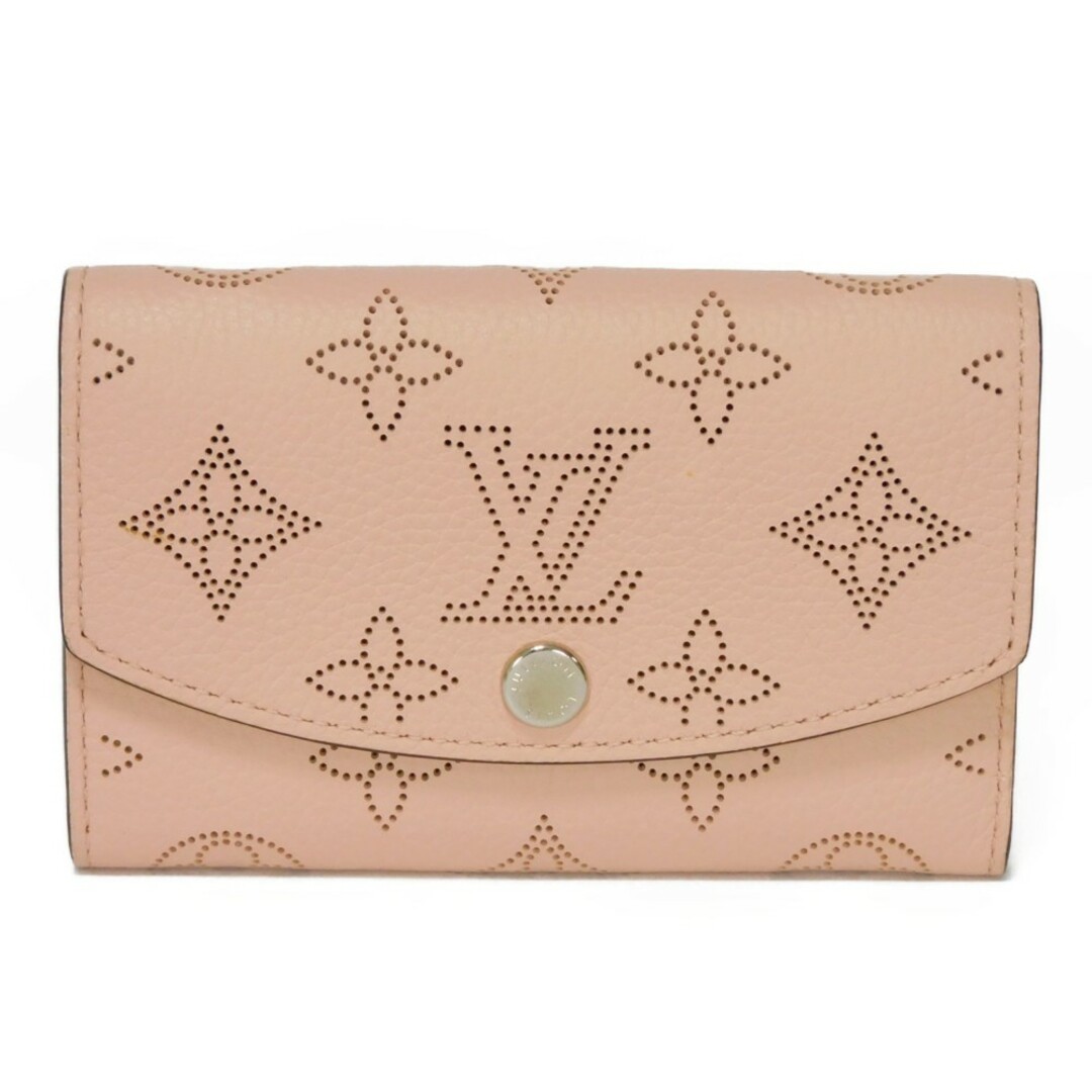 LOUIS VUITTON(ルイヴィトン)のLOUIS VUITTON ルイ・ヴィトン ポルトモネ アナエ LVロゴ フラワー パーフォレーション パンチング フラップ スナップボタン 小銭入れ カードケース ライトピンク モノグラム マヒナ マグノリア コインケース M64050 レディースのファッション小物(コインケース)の商品写真