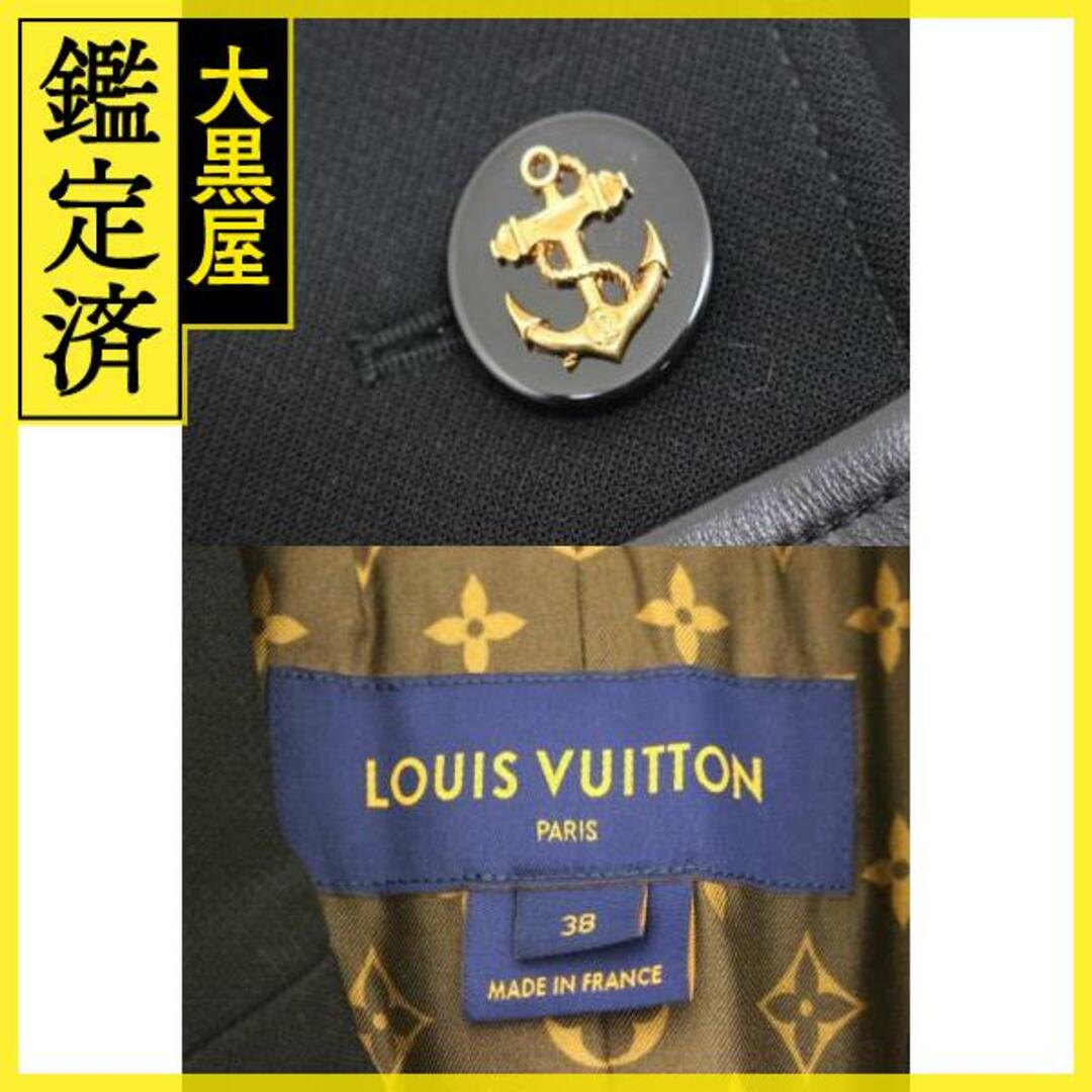 LOUIS VUITTON(ルイヴィトン)のLOUIS VUITTON　コート　レディース38　ブラック　ウール　【200】 レディースのジャケット/アウター(チェスターコート)の商品写真