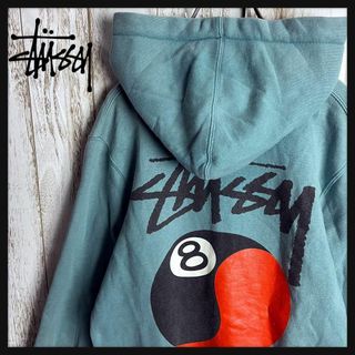 ステューシー(STUSSY)の【希少カラー】ステューシー☆8ボール両面プリントパーカー　大人気デザイン　即完売(パーカー)