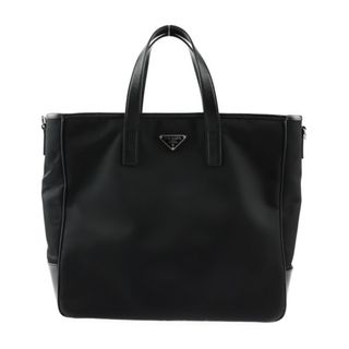 プラダ(PRADA)のPRADA プラダ バッグ  トートバッグ 2VG064 ナイロン レザー  ブラック シルバー金具  2WAY ショルダーバッグ 三角ロゴ 【本物保証】(トートバッグ)