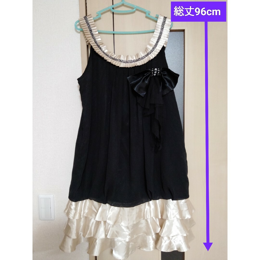 【№360】大きいサイズ ノースリーブワンピースドレス　17ABR　LL〜3L レディースのワンピース(ひざ丈ワンピース)の商品写真