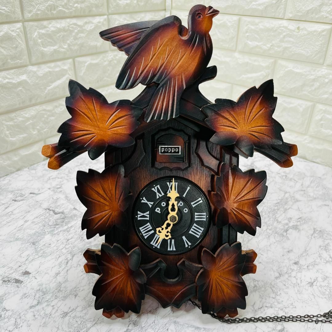 TEZUKA CLOCK POPPO 手塚時計 鳩時計 木製 箱付き - 掛時計
