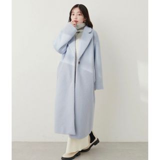 ナチュラルクチュール(natural couture)の【新品】ニットシャギー袖タックチェスターコート(チェスターコート)