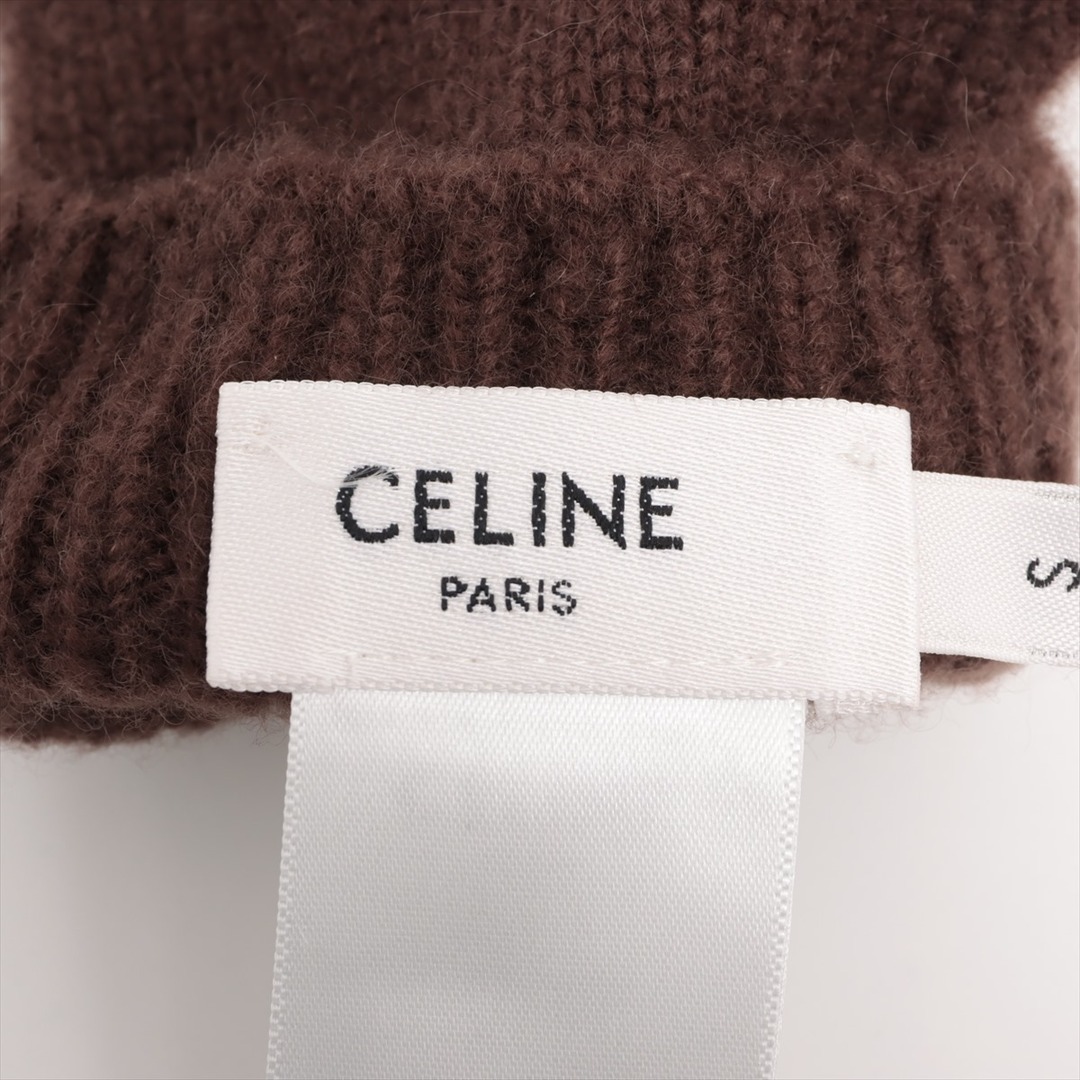 celine(セリーヌ)のセリーヌ トリオンフ シルク×ウール×カシミヤ S ブラウン レディース レディースのファッション小物(手袋)の商品写真