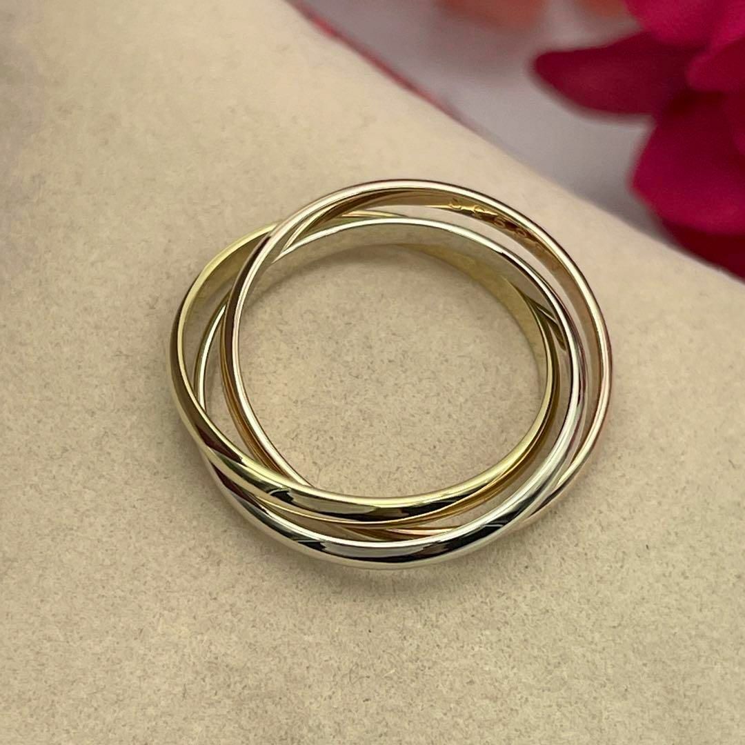 Cartier(カルティエ)のA559 カルティエ トリニティリング スリーゴールド 18K #50 レディースのアクセサリー(リング(指輪))の商品写真