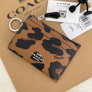 コーチ(COACH)のCOACH   コインケース   ヒョウ柄   小銭入れ財布(コインケース)