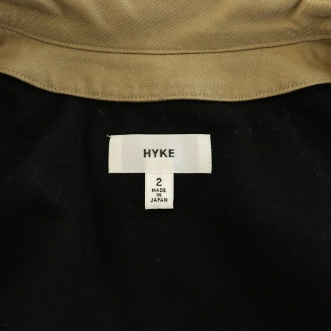 HYKE(ハイク)のハイク トレンチコート アウター ライナー付き ベルト付き ウール 2 M 茶 レディースのジャケット/アウター(トレンチコート)の商品写真