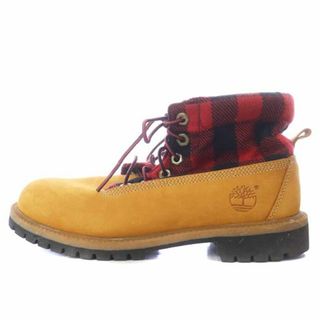 ティンバーランド(Timberland)のティンバーランド ロールトップブーツ ショート 23.5cm 茶 赤(ブーツ)