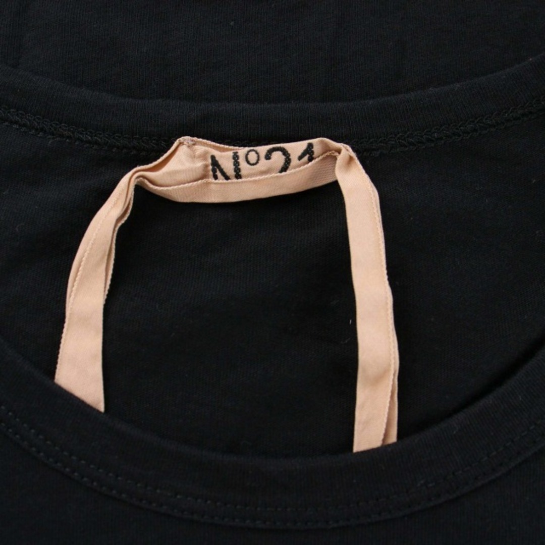 N°21(ヌメロヴェントゥーノ)のN°21 Tシャツ カットソー ロゴ プリント 半袖 クルーネック 40 S 黒 レディースのトップス(Tシャツ(半袖/袖なし))の商品写真