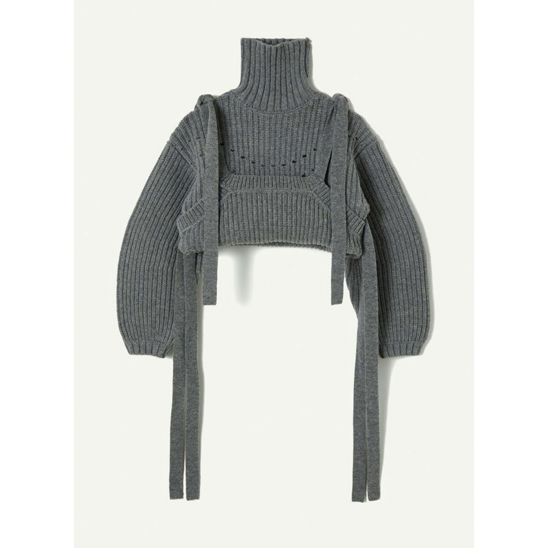 TODAYFUL(トゥデイフル)のLEINWANDE ラインヴァンド Wool Tie Knit Top グレー レディースのトップス(ニット/セーター)の商品写真