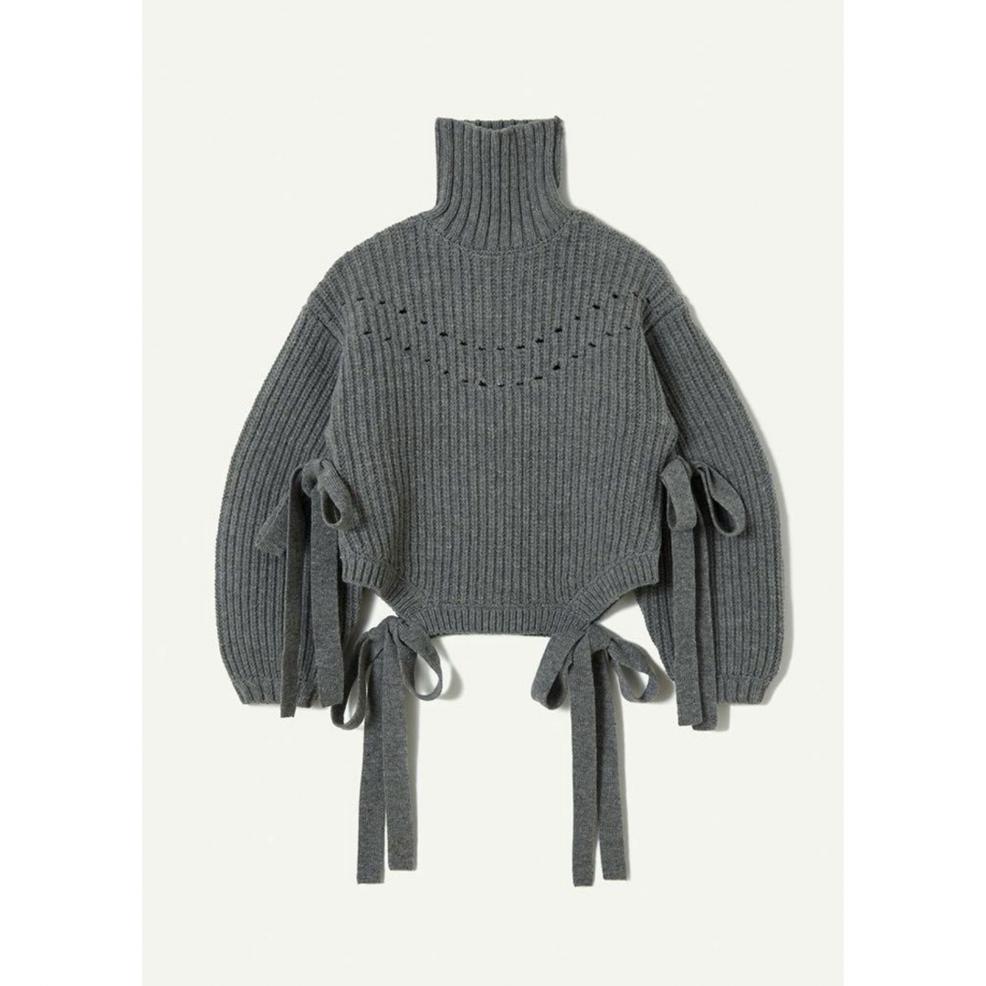TODAYFUL(トゥデイフル)のLEINWANDE ラインヴァンド Wool Tie Knit Top グレー レディースのトップス(ニット/セーター)の商品写真