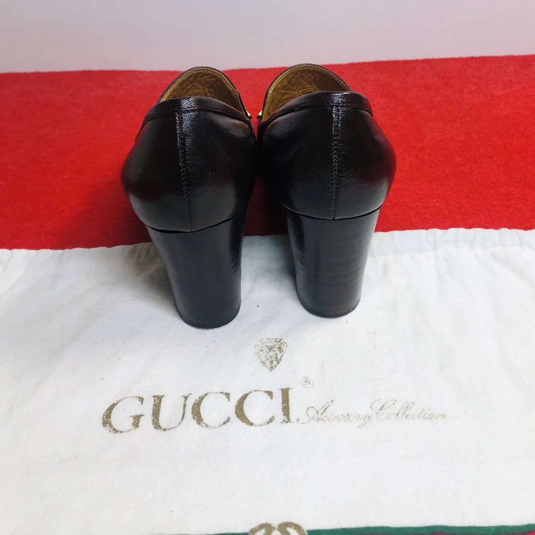 Gucci(グッチ)の【美品】☆GUCCI レディース　ヴンテージ　ローファー 靴 21.5cm  レディースの靴/シューズ(ローファー/革靴)の商品写真