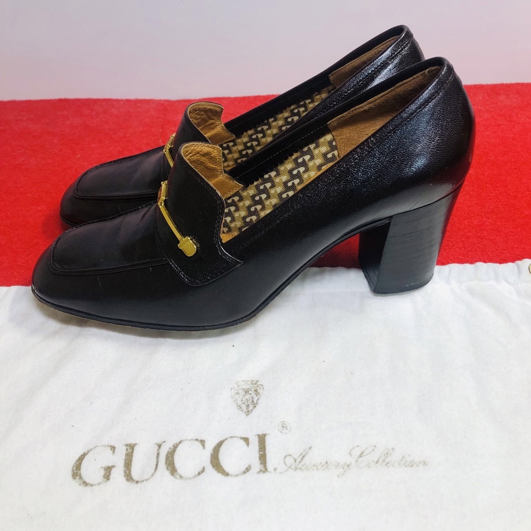 Gucci(グッチ)の【美品】☆GUCCI レディース　ヴンテージ　ローファー 靴 21.5cm  レディースの靴/シューズ(ローファー/革靴)の商品写真