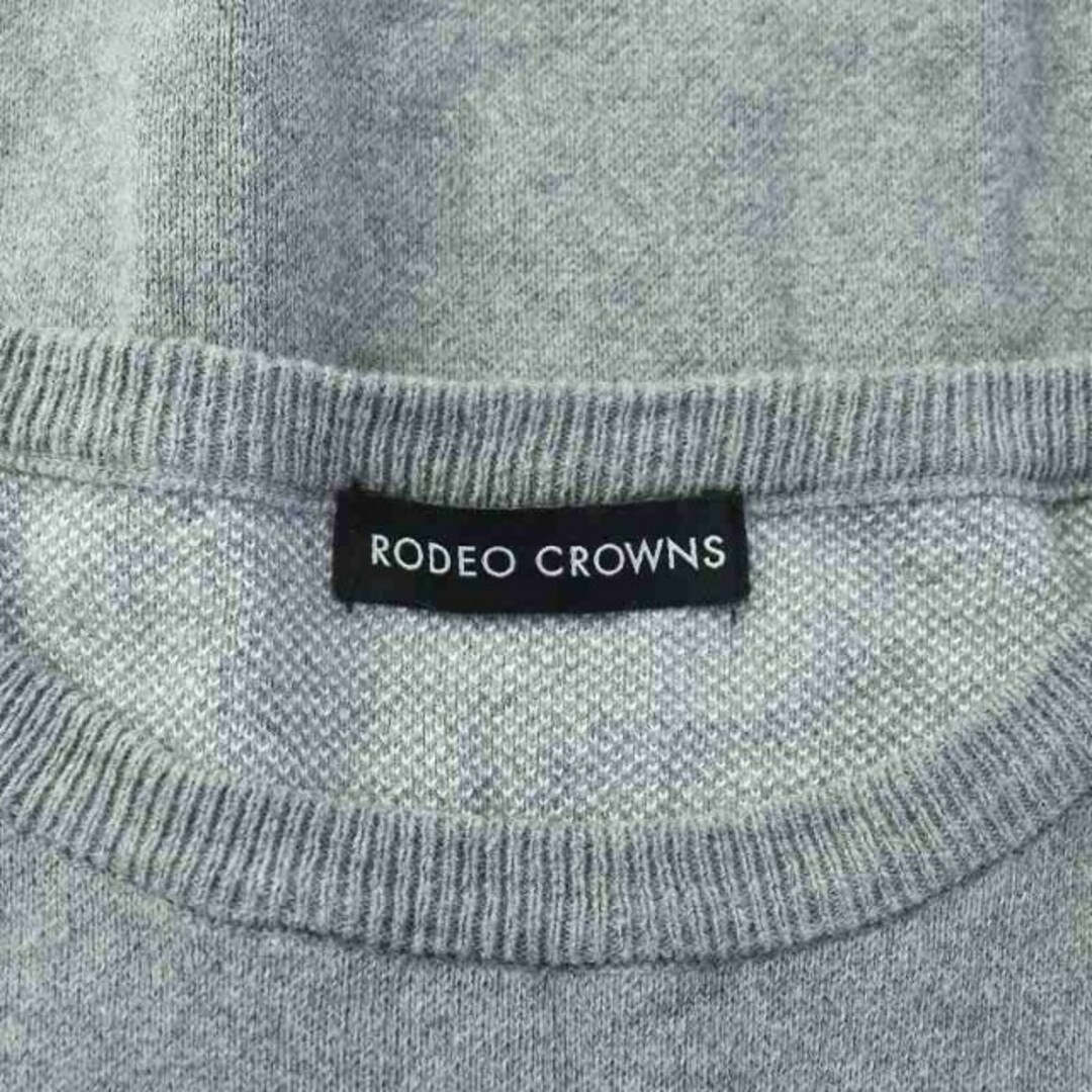 RODEO CROWNS(ロデオクラウンズ)のロデオクラウンズ 19AW スター(MICKEY)ニットワンピース F グレー レディースのワンピース(ミニワンピース)の商品写真
