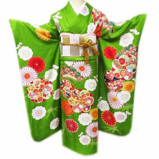 RK-455 振袖 金駒刺繍 着物 正絹 袷 広衿 RK-455 振袖 金駒刺繍 着物 正絹 袷 広衿