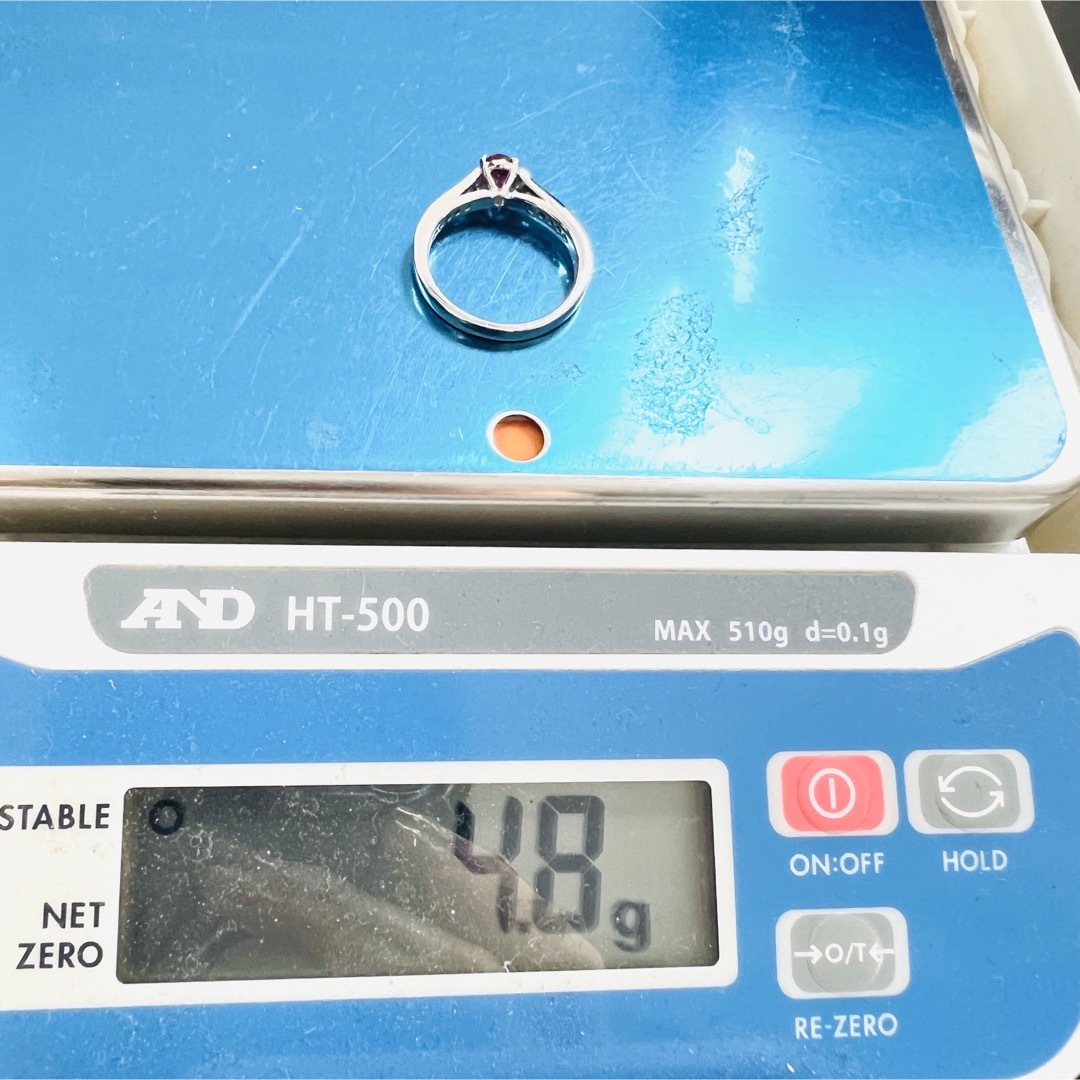 PT900 ルビー　ダイヤモンド　リング レディースのアクセサリー(リング(指輪))の商品写真