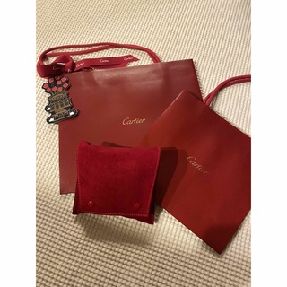 カルティエ(Cartier)のCartier　携帯用　時計＆ジュエリー　保存袋　保存ケース　赤(ポーチ)