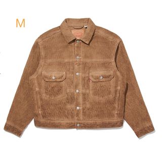 リーバイス(Levi's)のステューシー xリーバイス ダイド ジャカードトラッカージャケット "ブラウン"(Gジャン/デニムジャケット)