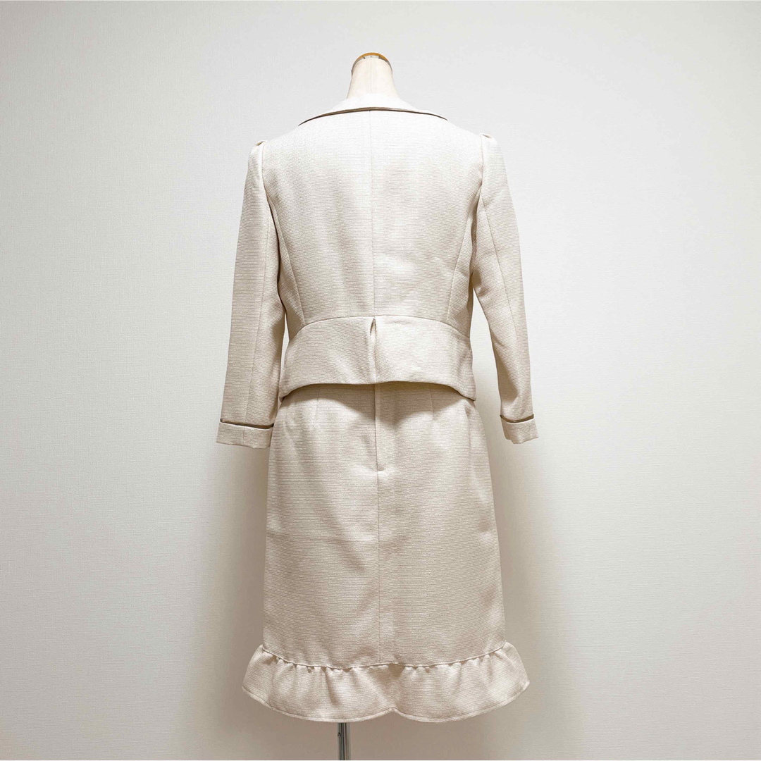 AEON(イオン)のTOPVALU セレモニースーツ ツイード アイボリー フォーマル 入学 入園 レディースのフォーマル/ドレス(スーツ)の商品写真