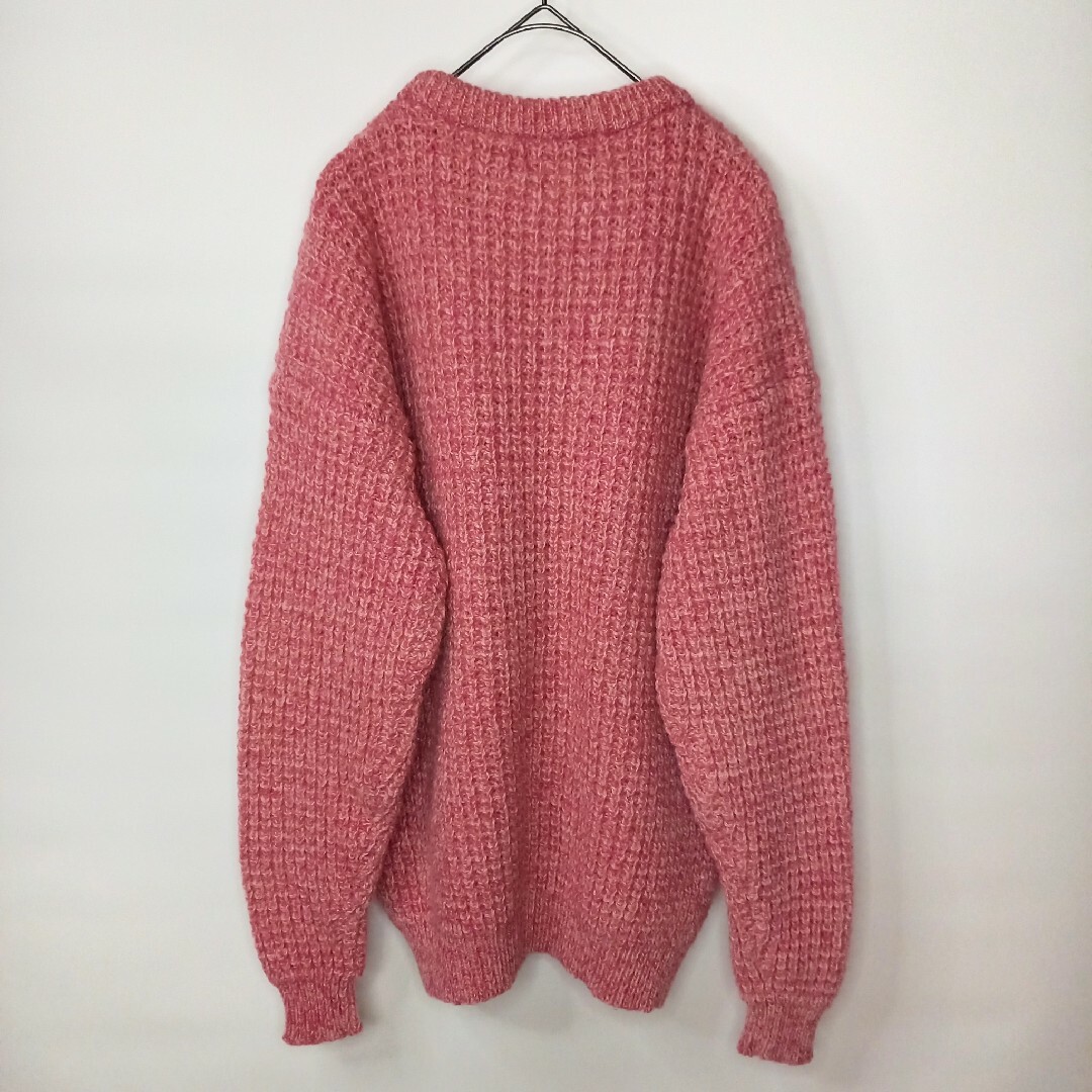 WOOLRICH(ウールリッチ)の90s　ウールリッチ　ニット　セーター　無地　ローゲージ　厚手　ピンク　XL レディースのトップス(ニット/セーター)の商品写真