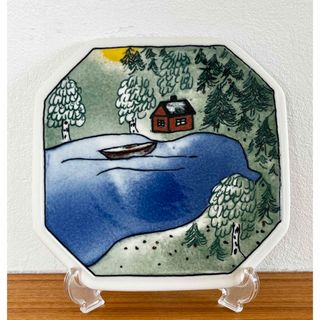 アラビア(ARABIA)の【別注品】FINNAIR ヘルヤ"SUMMER MIDNIGHT SUN"陶板画(置物)