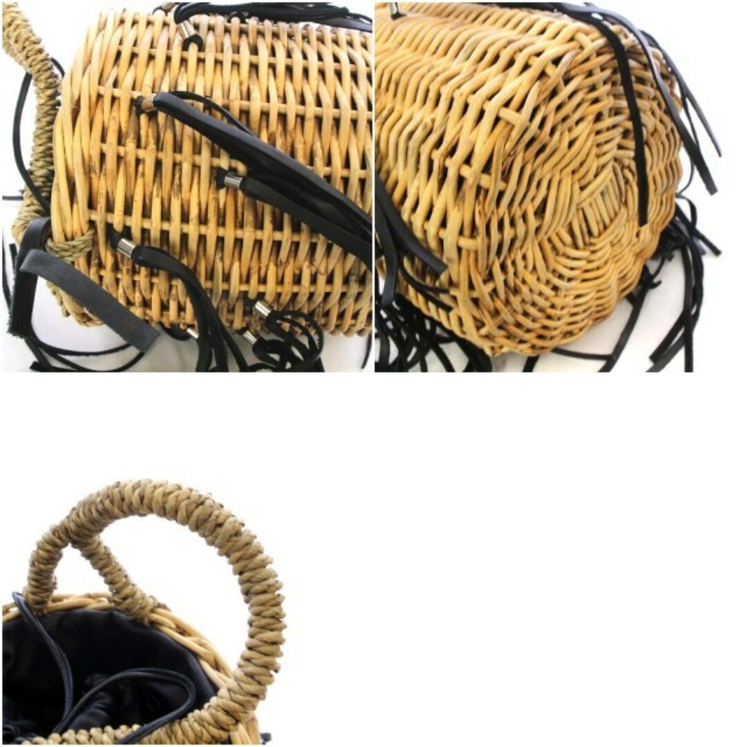 LUDLOW(ラドロー)のラドロー フリンジかごバッグ バスケット ハンドバッグ ワンハンドル ベージュ レディースのバッグ(かごバッグ/ストローバッグ)の商品写真