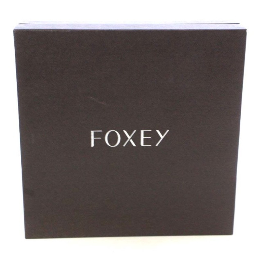 FOXEY(フォクシー)のフォクシー マフラー カシミヤ ロゴ バイカラー 紺 グレー 40118 レディースのファッション小物(マフラー/ショール)の商品写真