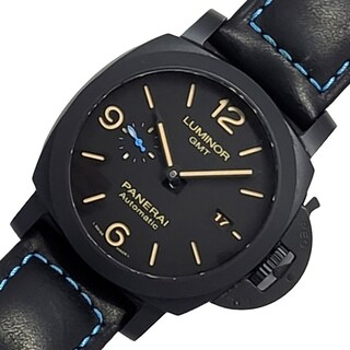 パネライ(PANERAI)の　パネライ PANERAI ルミノールGMT PAM01441 ブラック ブラックセラミック 自動巻き メンズ 腕時計(その他)