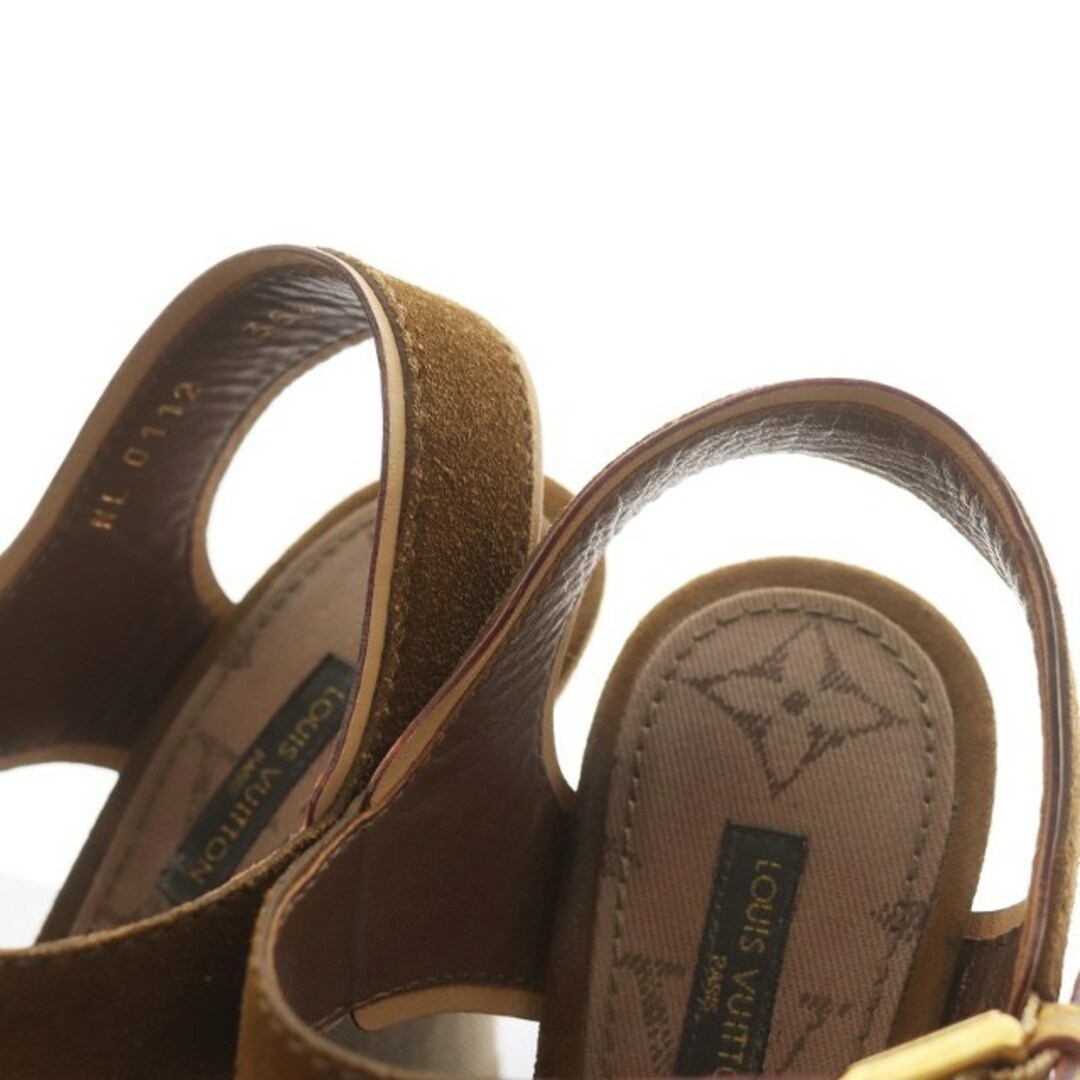 LOUIS VUITTON(ルイヴィトン)のルイヴィトン サンライト ウェッジソールサンダル スエード レザー ハイヒール レディースの靴/シューズ(サンダル)の商品写真