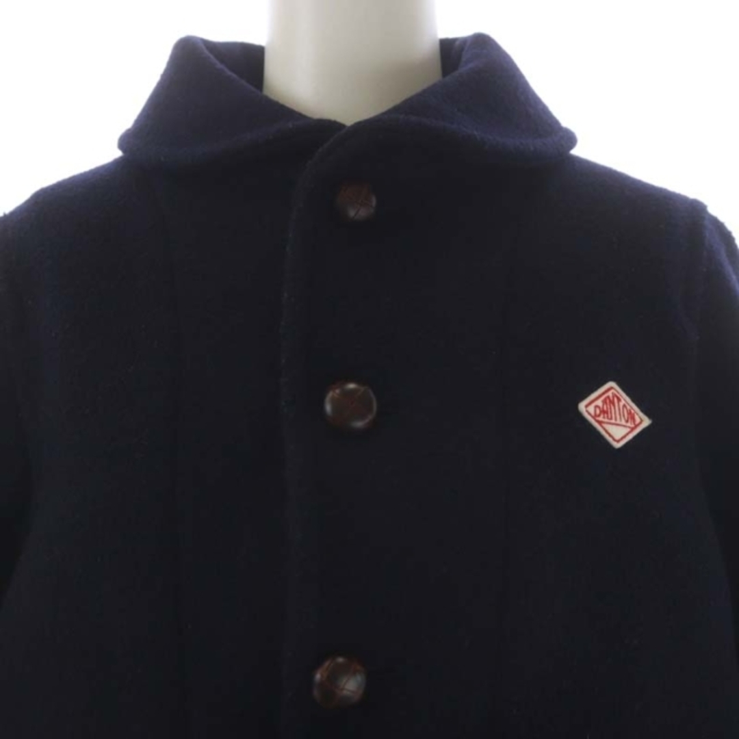 DANTON(ダントン)のダントン ウールモッサジャケット 丸襟 ロゴワッペン 34 紺 ネイビー レディースのジャケット/アウター(その他)の商品写真
