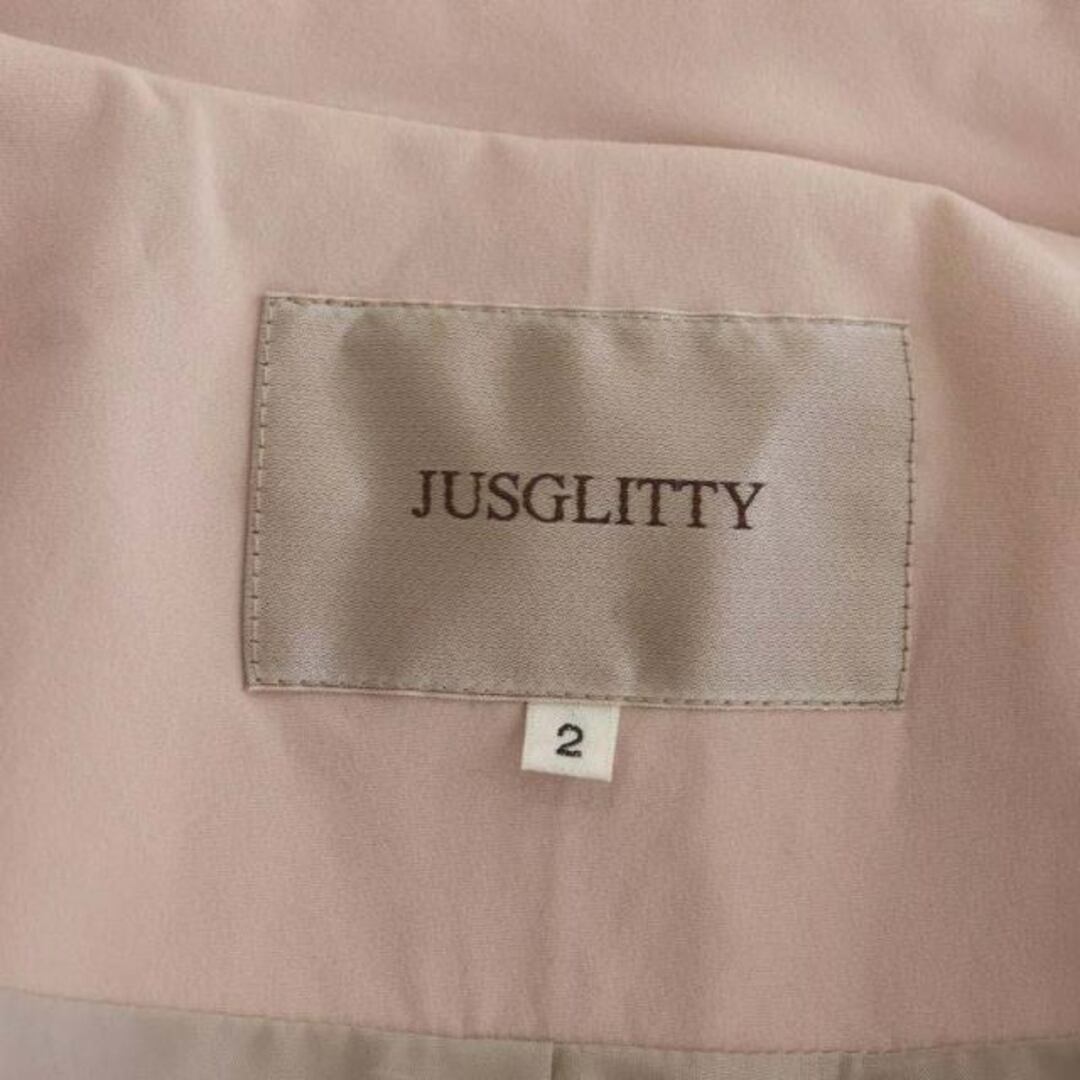 JUSGLITTY(ジャスグリッティー)のジャスグリッティー 撥水ロングフードブルゾン ジャケット M ピンクベージュ レディースのジャケット/アウター(その他)の商品写真