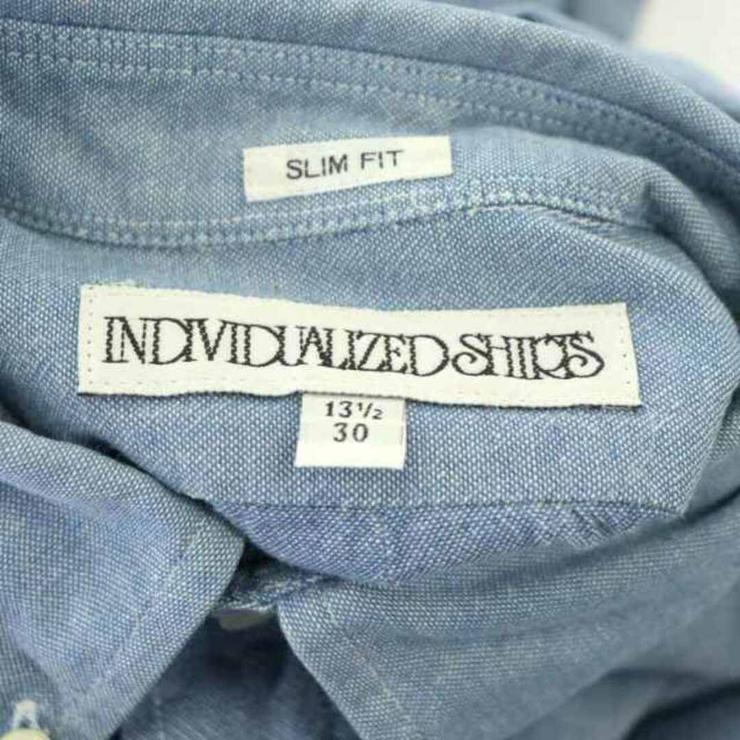 INDIVIDUALIZED SHIRTS(インディヴィジュアライズドシャツ)のインディビジュアライズドシャツ 長袖 ボタンダウンシャツ 30 13 1/2 レディースのトップス(シャツ/ブラウス(長袖/七分))の商品写真