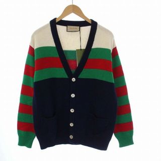 グッチ(Gucci)のGUCCI 23AW COTTON WOOL STRIPED CARDIGAN(カーディガン)