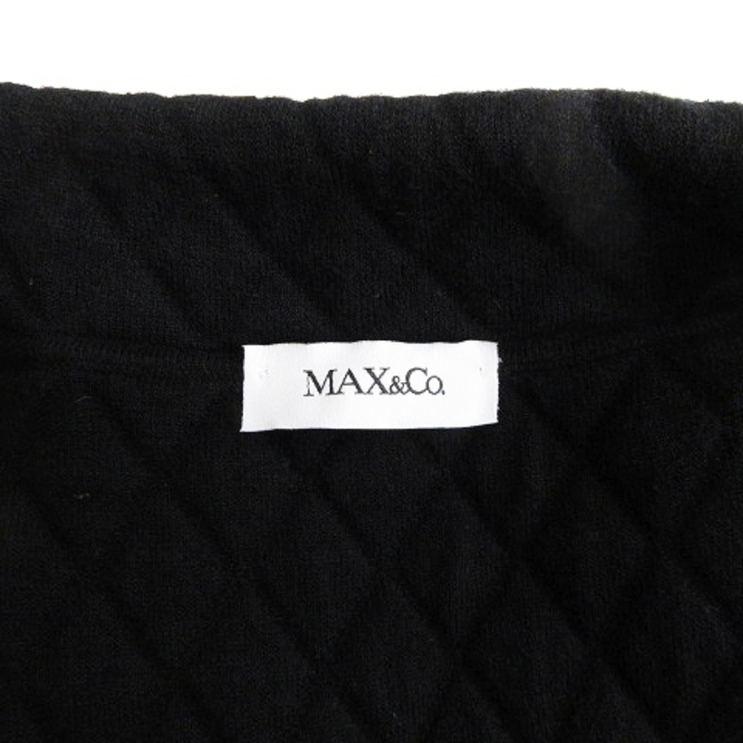 Max & Co.(マックスアンドコー)のマックス&コー ライダース風ジャケット ダブル キルティング 黒 M ■SM1 レディースのジャケット/アウター(ライダースジャケット)の商品写真