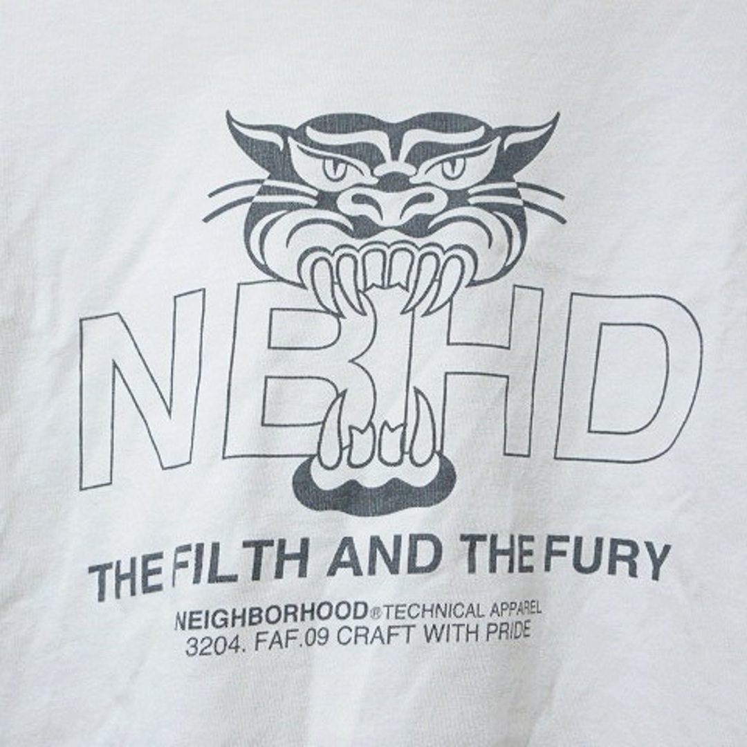 NEIGHBORHOOD(ネイバーフッド)のネイバーフッド Tシャツ 半袖 カットソー ロゴ プリント クルーネック 白  メンズのトップス(Tシャツ/カットソー(半袖/袖なし))の商品写真