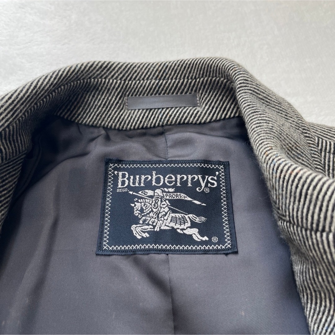 BURBERRY(バーバリー)の【希少】BURBERRY バーバリー ウィンドウペン ステンカラーコート グレー メンズのジャケット/アウター(ステンカラーコート)の商品写真