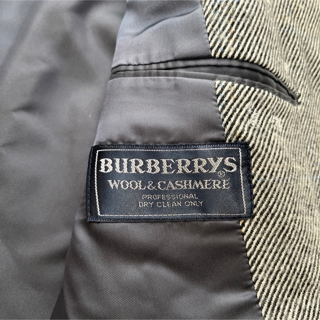 BURBERRY(バーバリー)の【希少】BURBERRY バーバリー ウィンドウペン ステンカラーコート グレー メンズのジャケット/アウター(ステンカラーコート)の商品写真