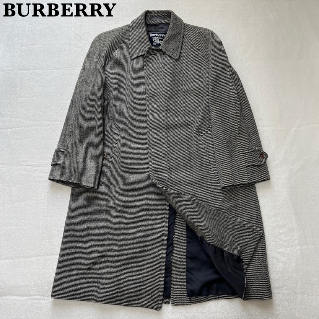 BURBERRY(バーバリー)の【希少】BURBERRY バーバリー ウィンドウペン ステンカラーコート グレー メンズのジャケット/アウター(ステンカラーコート)の商品写真