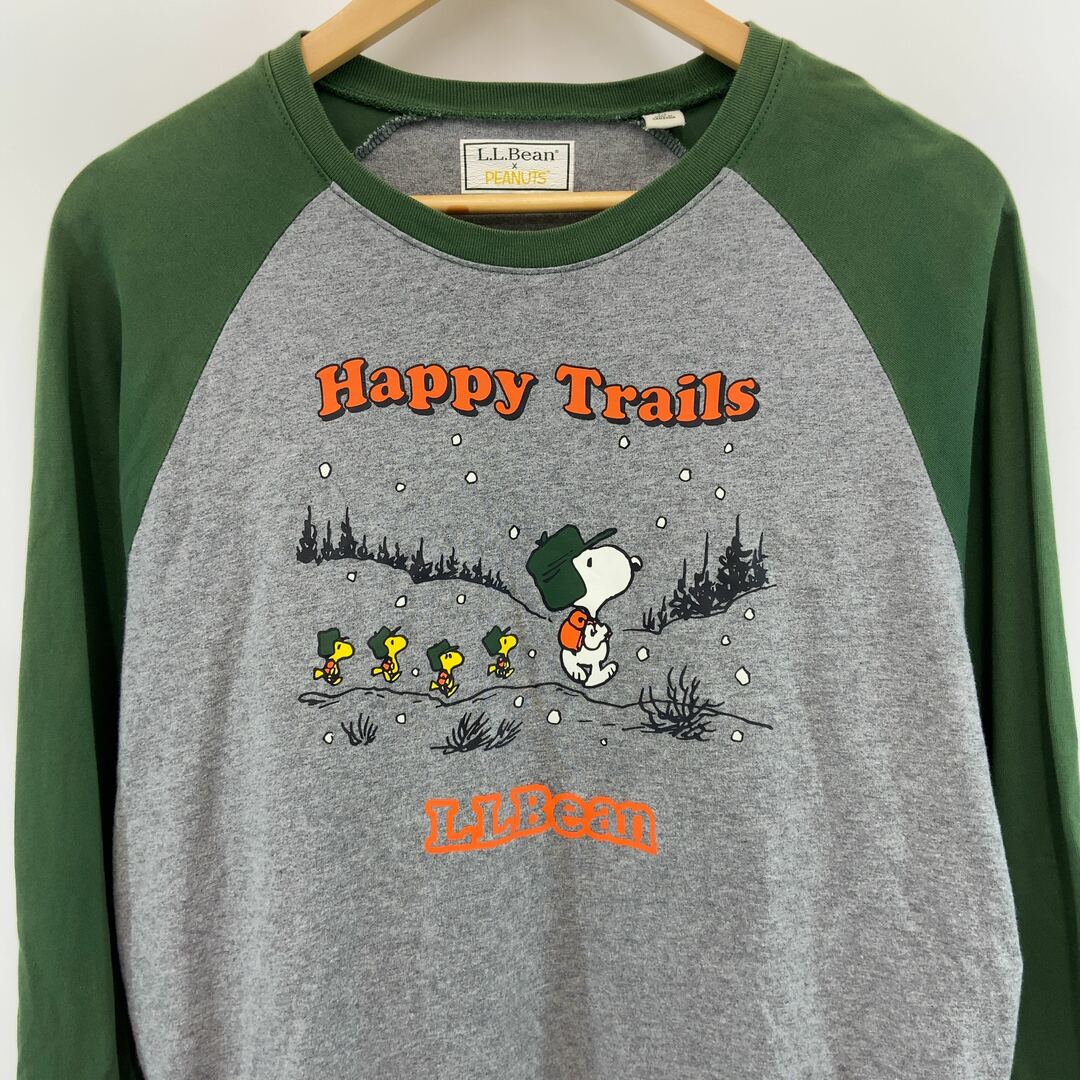 L.L.Bean スヌーピー メンズ エルエルビーン Tシャツ(七部/長袖)